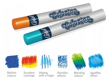 Карандаши пастельные Colorino Рremium Artist, на масляной основе, круглые, в пластиковом контейнере, 12 цветов (65702PTR) - Pampik - 4