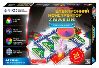 Конструктор Znatok Світло і колір, 24 схеми, укр. мова (70799) - Pampik