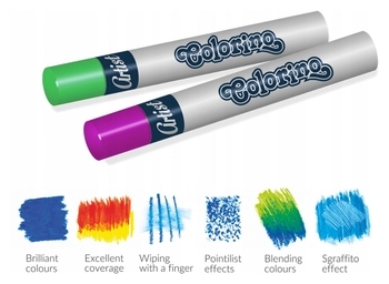 Карандаши пастельные Colorino Рremium Artist, на масляной основе, круглые, в пластиковом контейнере, 12 цветов (65702PTR) - Pampik - 3