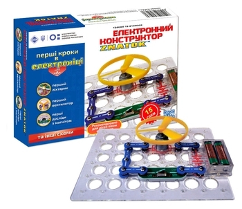Конструктор Znatok Перші кроки в електроніці, 15 схем, набір А, укр. мова (REW-K060) - Pampik - 3