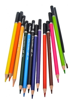 Карандаши акварельные Colorino Рremium Artist, с кисточкой, 12 цветов (65528PTR) - Pampik - 5