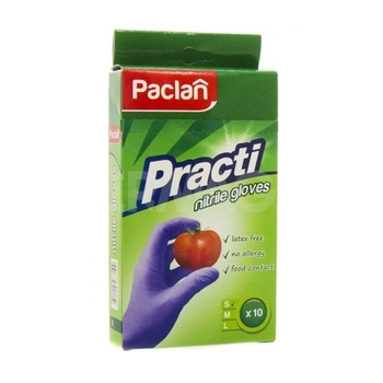 Перчатки нитриловые Paclan р. М 10 шт. - Pampik