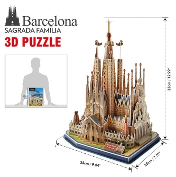 3D Пазл CubicFun National Geographic Храм Святого Семейства, 184 шт. (DS0984h) - Pampik - 4