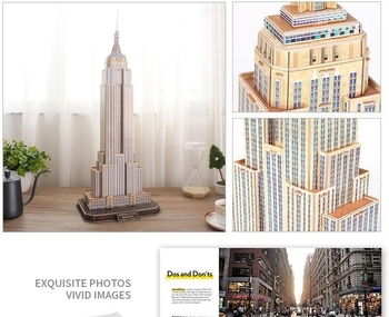 3D Пазл CubicFun National Geographic Емпайр-стейт-білдінг, 66 шт. (DS0977h) - Pampik - 5