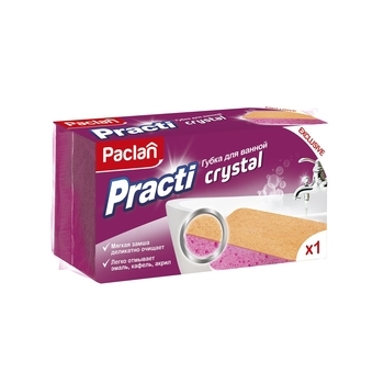 Губка Paclan для мытья ванной комнаты Practi Crystal - Pampik