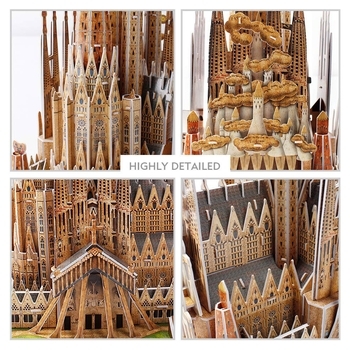3D Пазл CubicFun National Geographic Храм Святого Семейства, 184 шт. (DS0984h) - Pampik - 5