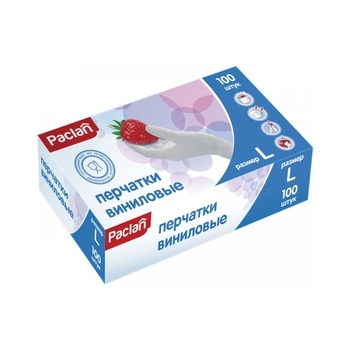 Перчатки Paclan виниловые L - Pampik