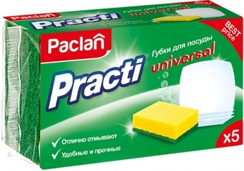 Губки Paclan для кухни Practi Universal 5шт - Pampik