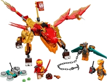 Конструктор LEGO Ninjago Вогненний дракон ЕВО Кая, 204 деталі (71762) - Pampik - 3