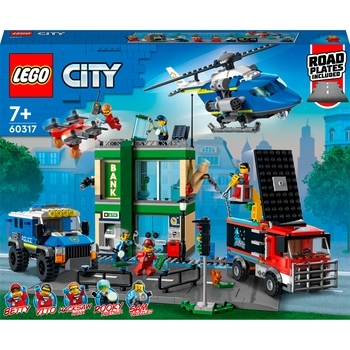 Конструктор LEGO City Поліцейська гонитва в банку, 915 деталей (60317) - Pampik