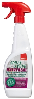 Универсальное средство для чистки любых поверхностей Sano Spray & Wipe, 750 мл - Pampik
