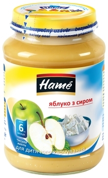 Пюре Hame яблуко із сиром, 190 г - Pampik