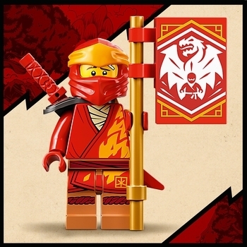 Конструктор LEGO Ninjago Вогненний дракон ЕВО Кая, 204 деталі (71762) - Pampik - 5