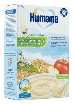 Молочна каша Humana Гречана з яблуком, 200 г - Pampik - 9