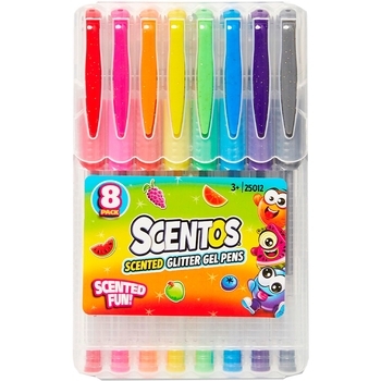 Набір ароматних гелевих ручок Scentos Мерехтливі кольори, 8 шт. (25012) - Pampik