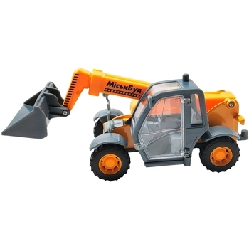 Автомодель Technopark Будівельний навантажувач, іннерційна, жовтий (SB-17-55-B-WB(CIS)) - Pampik