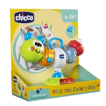 Игрушка Chicco для стульчика для кормления Гусеница Phill - Pampik - 4