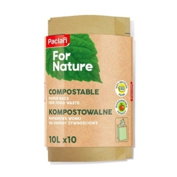 Паперові мішки Paclan для сміття Bio 10 л 10 шт - Pampik