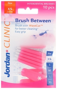 Щетки Jordan Brush Between для межзубных промежутков XS 0,4 мм, розовый, 10 шт. - Pampik