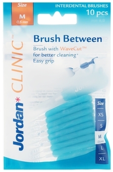Щітки Jordan Brush Between для міжзубних проміжків XS 0,6 мм, блакитний, 10 шт. - Pampik