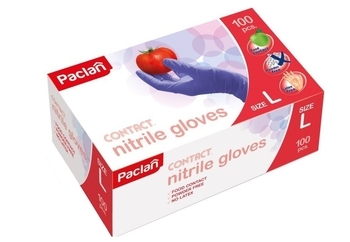 Рукавички Paclan нітрилові р. L 100шт - Pampik