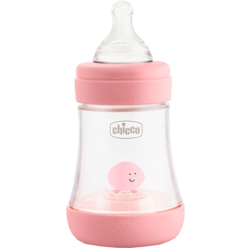 Пляшечка для годування Chicco Perfect 5, з силіконовою соскою, 150 мл, рожевий (20211.10.40) - Pampik