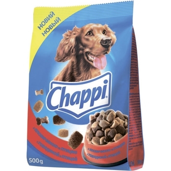 Сухой корм Chappi для взрослых собак с говядиной и птицей, 500 г - Pampik