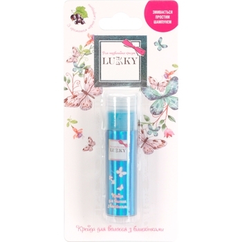 Крейда для волосся Lukky, синій з блискітками, 10 г - Pampik