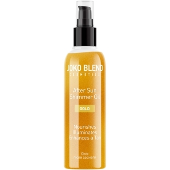 Масло после загара Joko Blend After Sun Shimmer Oil Gold с шиммером, 100 мл - Pampik
