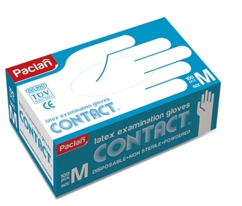 Перчатки Paclan латексные размер M 100шт - Pampik