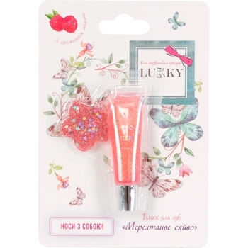 Блиск для губ Lukky Блискуча Зірка, кораловий, 7 мл - Pampik