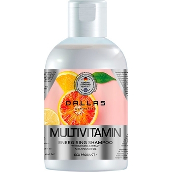 Шампунь Dallas Multivitamin энергетический для волос с комплексом мультивитаминов, экстрактом женьшеня и маслом авокадо, 500 мл - Pampik