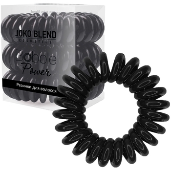 Набор резинок для волос Joko Blend Power Bobble Black, 3 шт., черный - Pampik