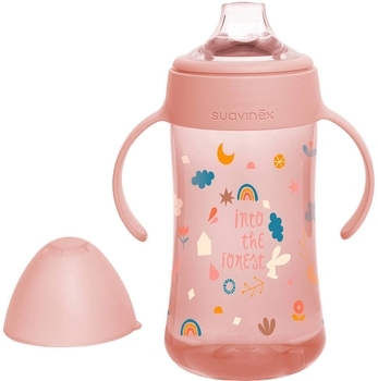 Поїльник Suavinex Лісові історії, з силіконовим носиком, 4+, 270 мл, рожевий (306942) - Pampik - 3
