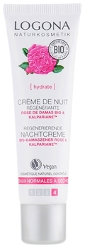 Біо-Крем для обличчя Logona Роза, нічний, для сухої шкіри, 30 мл - Pampik
