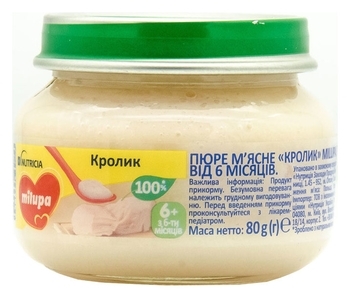 М'ясне пюре Milupa Кролик, 80 г - Pampik - 2