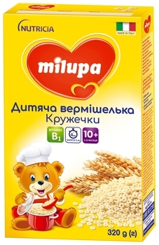 Дитяча вермішель Milupa Кружочки, 10+ міс., 320 г - Pampik