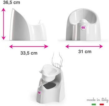 Анатомический горшок OK Baby Pasha, белый - Pampik - 7