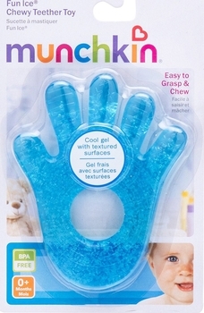 Прорезыватель Munchkin Fun Ice Chewy Teether Ручка, голубой (011324.01) - Pampik