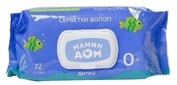 Подарунок. Вологі серветки Мамин Дім, 72 шт. - Pampik