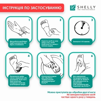 Гель-кератолитик для удаления мозолей и натоптышей Shelly Мягкое лезвие, 200 мл - Pampik - 6
