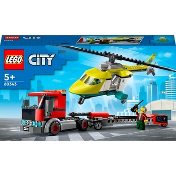 Конструктор LEGO City Грузовик для спасательного вертолета, 215 деталей (60343) - Pampik