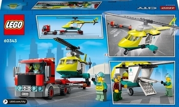 Конструктор LEGO City Грузовик для спасательного вертолета, 215 деталей (60343) - Pampik - 4