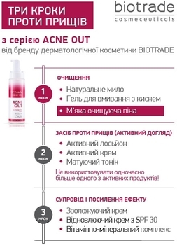 Набор Biotrade Acne Out: Активный крем + Подарок: Очищающая пена против прыщей и черных пятнышек - Pampik - 16