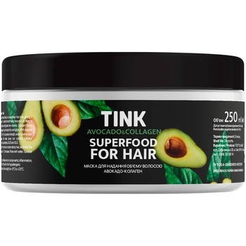 Маска для додання об'єму волоссю Tink Авокадо і Колаген, 250 мл - Pampik