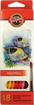 Карандаши цветные Koh-i-Noor Mondeluz Рибки, 18 шт. (3717_p) - Pampik