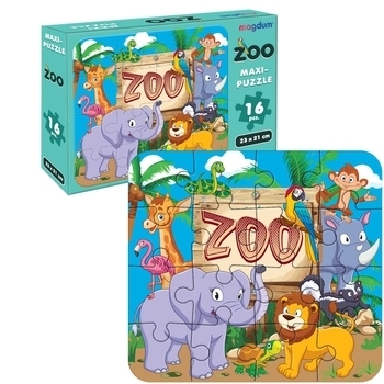 Игра настольная Magdum Мaxi-пазл Зоопарк ( ME 5032-01 EN) - Pampik - 2
