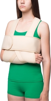 Бандаж на плечевой сустав MedTextile, повязка Дезо, р.L/ХXL бежевый - Pampik - 2