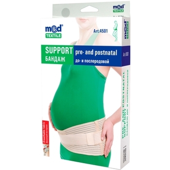 Бандаж до- та післяпологовий MedTextile, р.XXXL, бежевий - Pampik