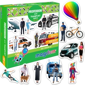 Набір магнітів Magdum Професії та транспорт (ML4031-31 EN) - Pampik